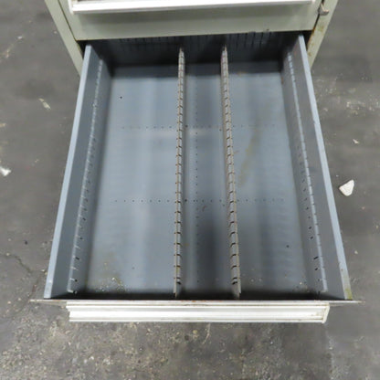 Stanley Vidmar 8 Drawer Small Parts Tools Storage Shop Cabinet 22.5" x 28" x 59"