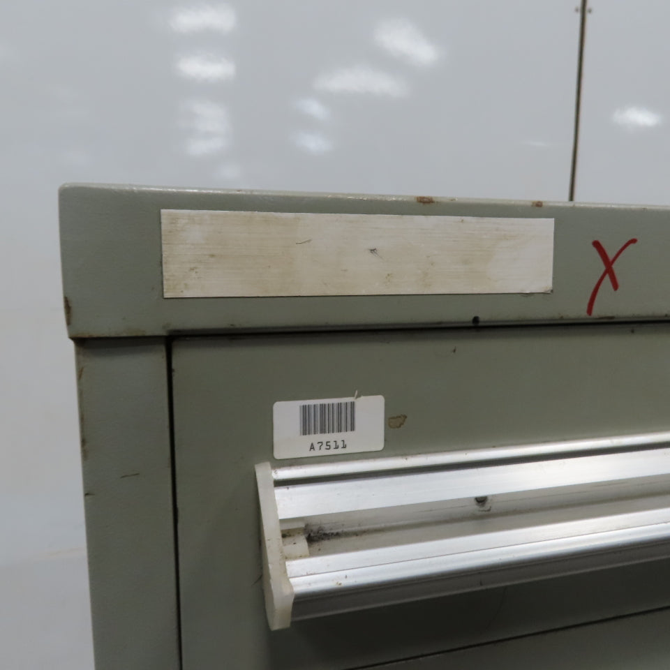 Stanley Vidmar 8 Drawer Small Parts Tools Storage Shop Cabinet 22.5" x 28" x 59"