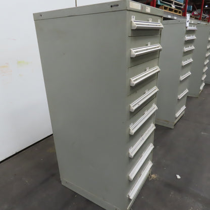 Stanley Vidmar 8 Drawer Small Parts Tools Storage Shop Cabinet 22.5" x 28" x 59"