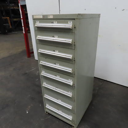 Stanley Vidmar 8 Drawer Small Parts Tools Storage Shop Cabinet 22.5" x 28" x 59"