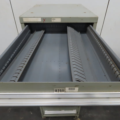 Stanley Vidmar 8 Drawer Small Parts Tools Storage Shop Cabinet 22.5" x 28" x 59"