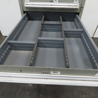 Stanley Vidmar 7 Drawer Small Parts Tools Storage Shop Cabinet 22.5" x 28" x 59"