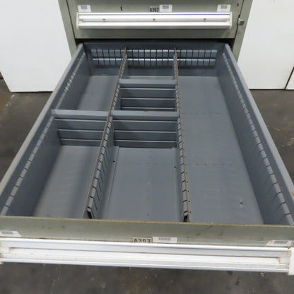 Stanley Vidmar 7 Drawer Small Parts Tools Storage Shop Cabinet 22.5" x 28" x 59"
