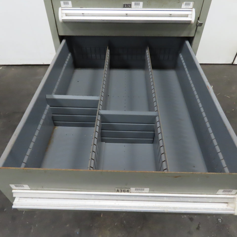 Stanley Vidmar 7 Drawer Small Parts Tools Storage Shop Cabinet 22.5" x 28" x 59"