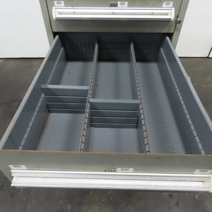 Stanley Vidmar 7 Drawer Small Parts Tools Storage Shop Cabinet 22.5" x 28" x 59"