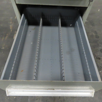 Stanley Vidmar 7 Drawer Small Parts Tools Storage Shop Cabinet 22.5" x 28" x 59"
