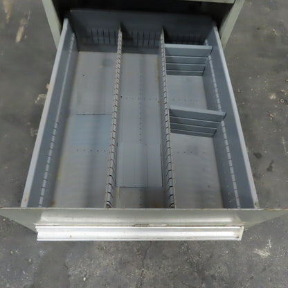Stanley Vidmar 7 Drawer Small Parts Tools Storage Shop Cabinet 22.5" x 28" x 59"