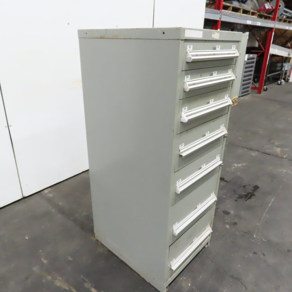 Stanley Vidmar 7 Drawer Small Parts Tools Storage Shop Cabinet 22.5" x 28" x 59"