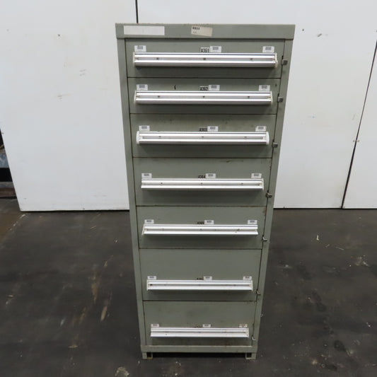Stanley Vidmar 7 Drawer Small Parts Tools Storage Shop Cabinet 22.5" x 28" x 59"