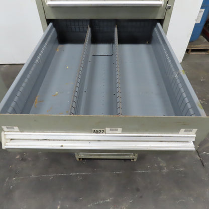 Stanley Vidmar 8 Drawer Small Parts Tools Storage Shop Cabinet 22.5" x 28" x 59"