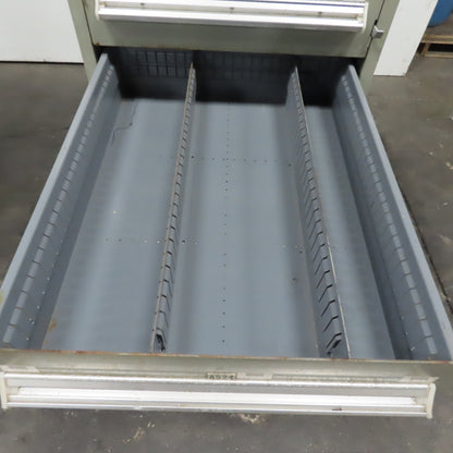 Stanley Vidmar 8 Drawer Small Parts Tools Storage Shop Cabinet 22.5" x 28" x 59"