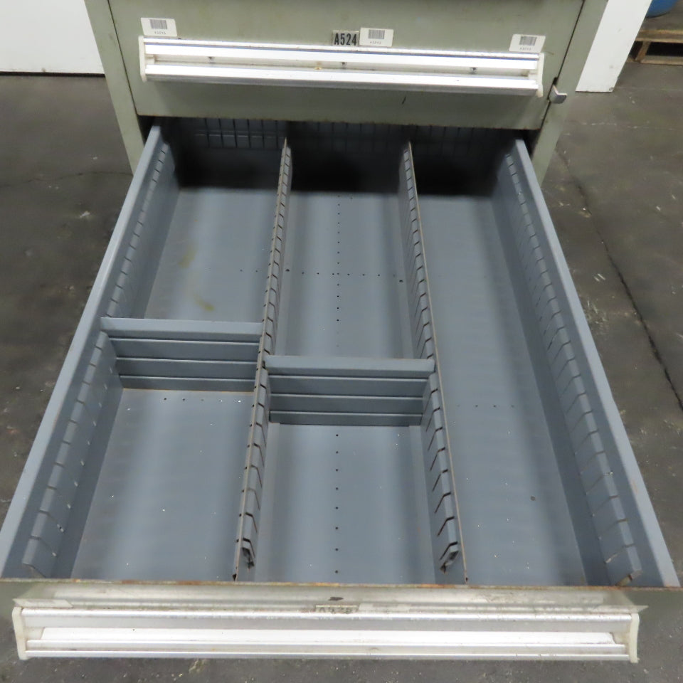 Stanley Vidmar 8 Drawer Small Parts Tools Storage Shop Cabinet 22.5" x 28" x 59"