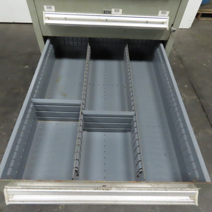 Stanley Vidmar 8 Drawer Small Parts Tools Storage Shop Cabinet 22.5" x 28" x 59"
