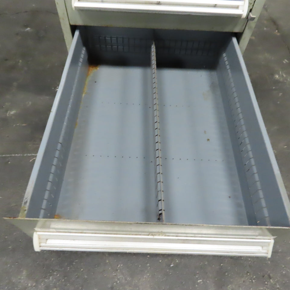 Stanley Vidmar 8 Drawer Small Parts Tools Storage Shop Cabinet 22.5" x 28" x 59"