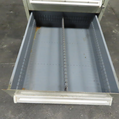 Stanley Vidmar 8 Drawer Small Parts Tools Storage Shop Cabinet 22.5" x 28" x 59"