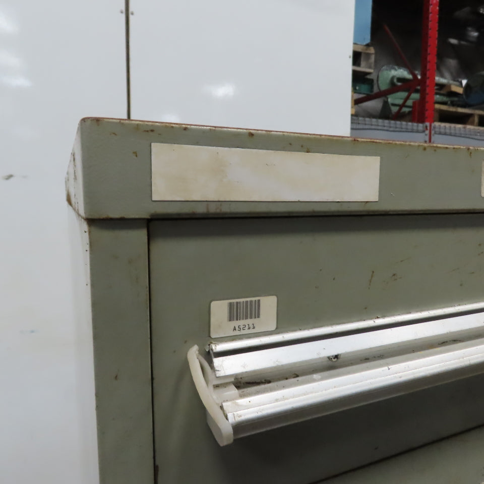 Stanley Vidmar 8 Drawer Small Parts Tools Storage Shop Cabinet 22.5" x 28" x 59"