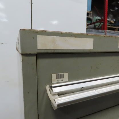 Stanley Vidmar 8 Drawer Small Parts Tools Storage Shop Cabinet 22.5" x 28" x 59"