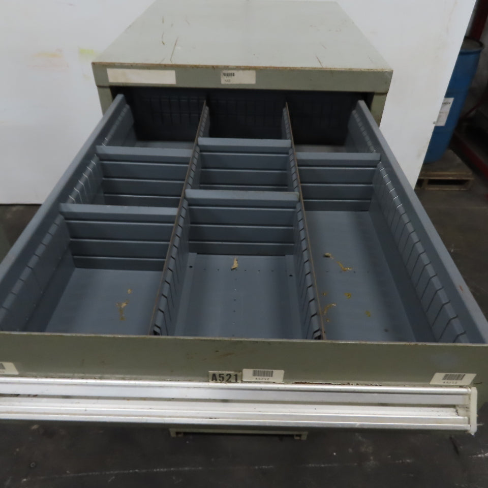 Stanley Vidmar 8 Drawer Small Parts Tools Storage Shop Cabinet 22.5" x 28" x 59"