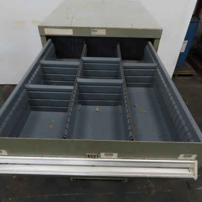 Stanley Vidmar 8 Drawer Small Parts Tools Storage Shop Cabinet 22.5" x 28" x 59"