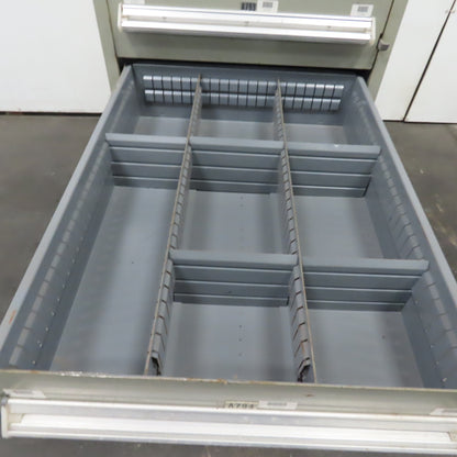 Stanley Vidmar 8 Drawer Small Parts Tools Storage Shop Cabinet 22.5" x 28" x 59"