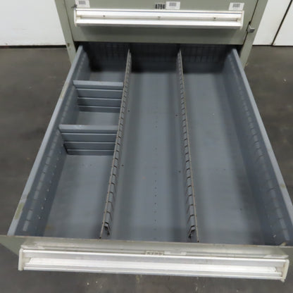 Stanley Vidmar 8 Drawer Small Parts Tools Storage Shop Cabinet 22.5" x 28" x 59"