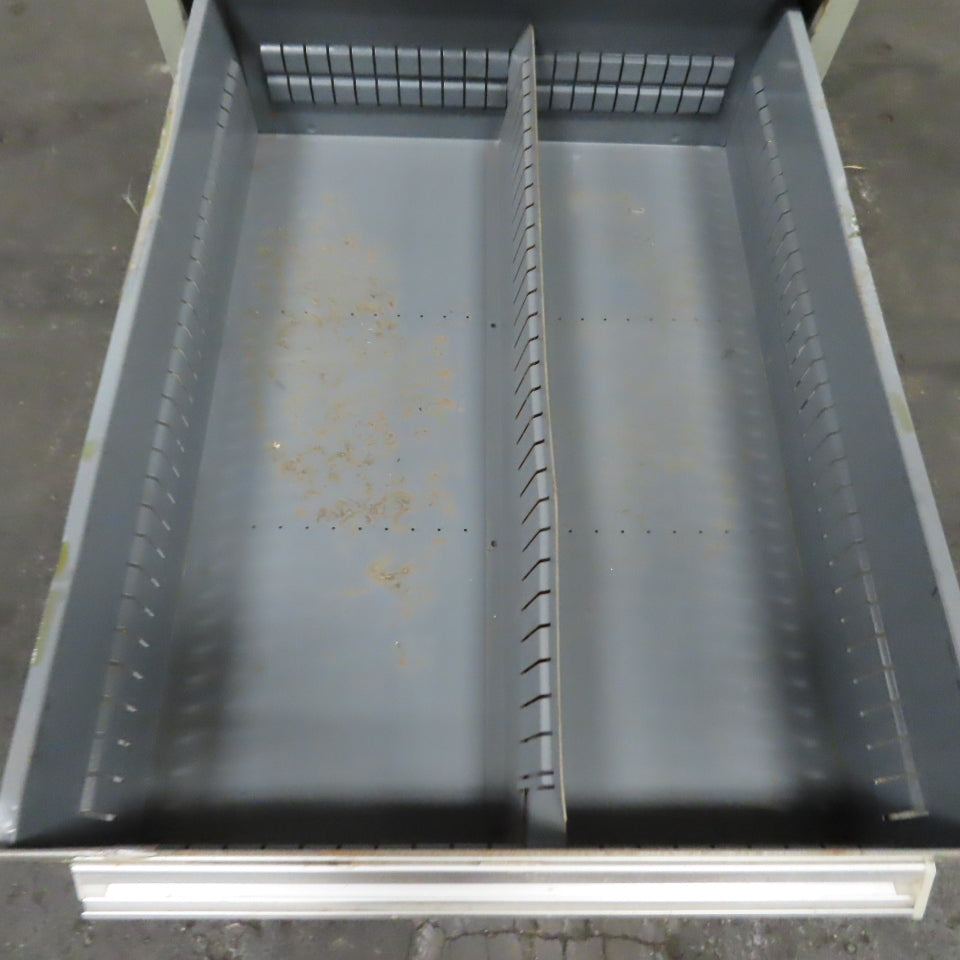 Stanley Vidmar 8 Drawer Small Parts Tools Storage Shop Cabinet 22.5" x 28" x 59"