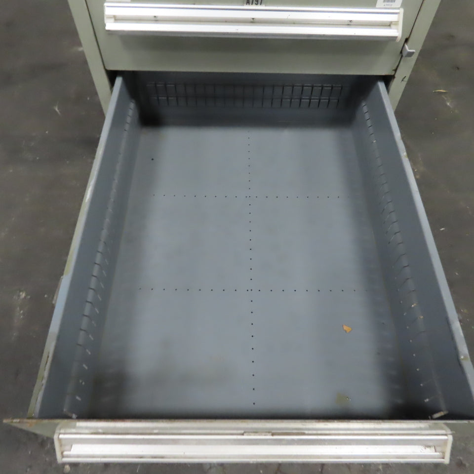 Stanley Vidmar 8 Drawer Small Parts Tools Storage Shop Cabinet 22.5" x 28" x 59"