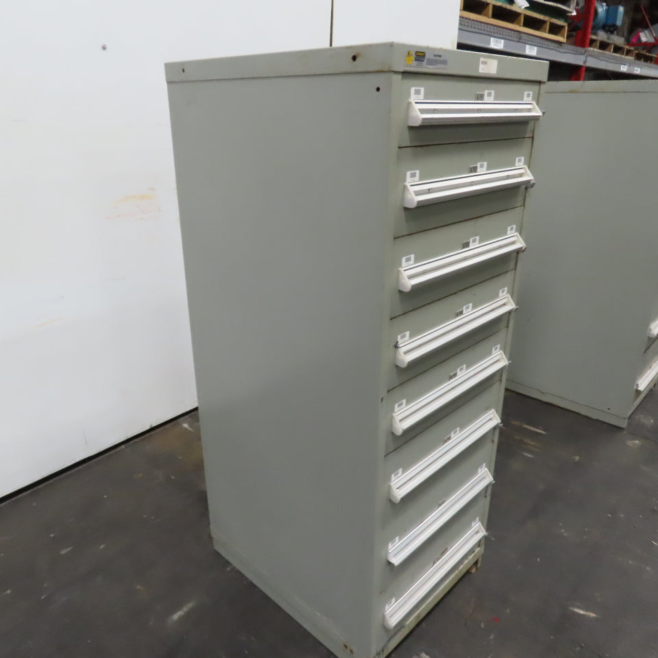 Stanley Vidmar 8 Drawer Small Parts Tools Storage Shop Cabinet 22.5" x 28" x 59"