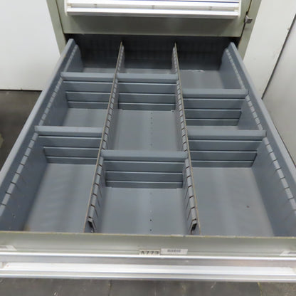 Stanley Vidmar 8 Drawer Small Parts Tools Storage Shop Cabinet 22.5" x 28" x 59"