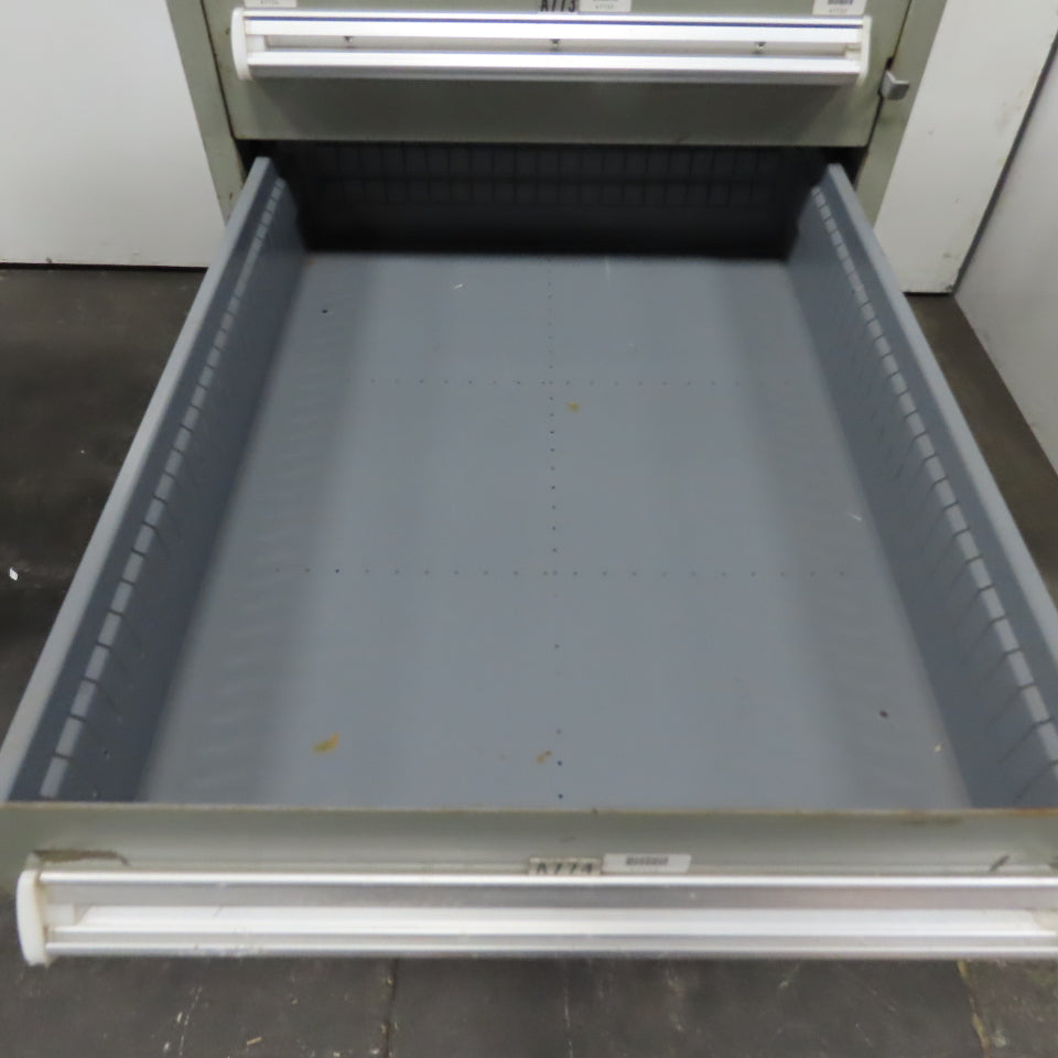 Stanley Vidmar 8 Drawer Small Parts Tools Storage Shop Cabinet 22.5" x 28" x 59"