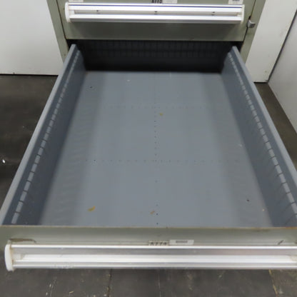 Stanley Vidmar 8 Drawer Small Parts Tools Storage Shop Cabinet 22.5" x 28" x 59"