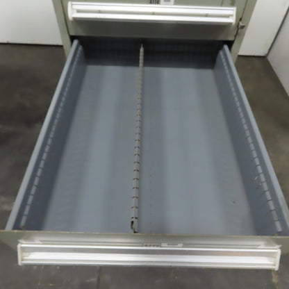Stanley Vidmar 8 Drawer Small Parts Tools Storage Shop Cabinet 22.5" x 28" x 59"
