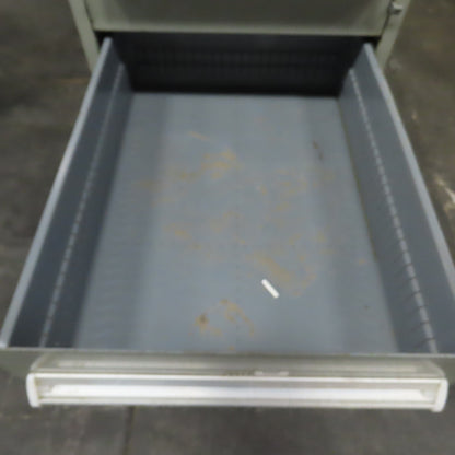 Stanley Vidmar 8 Drawer Small Parts Tools Storage Shop Cabinet 22.5" x 28" x 59"