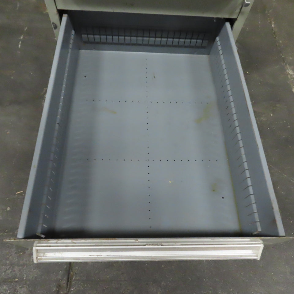 Stanley Vidmar 8 Drawer Small Parts Tools Storage Shop Cabinet 22.5" x 28" x 59"