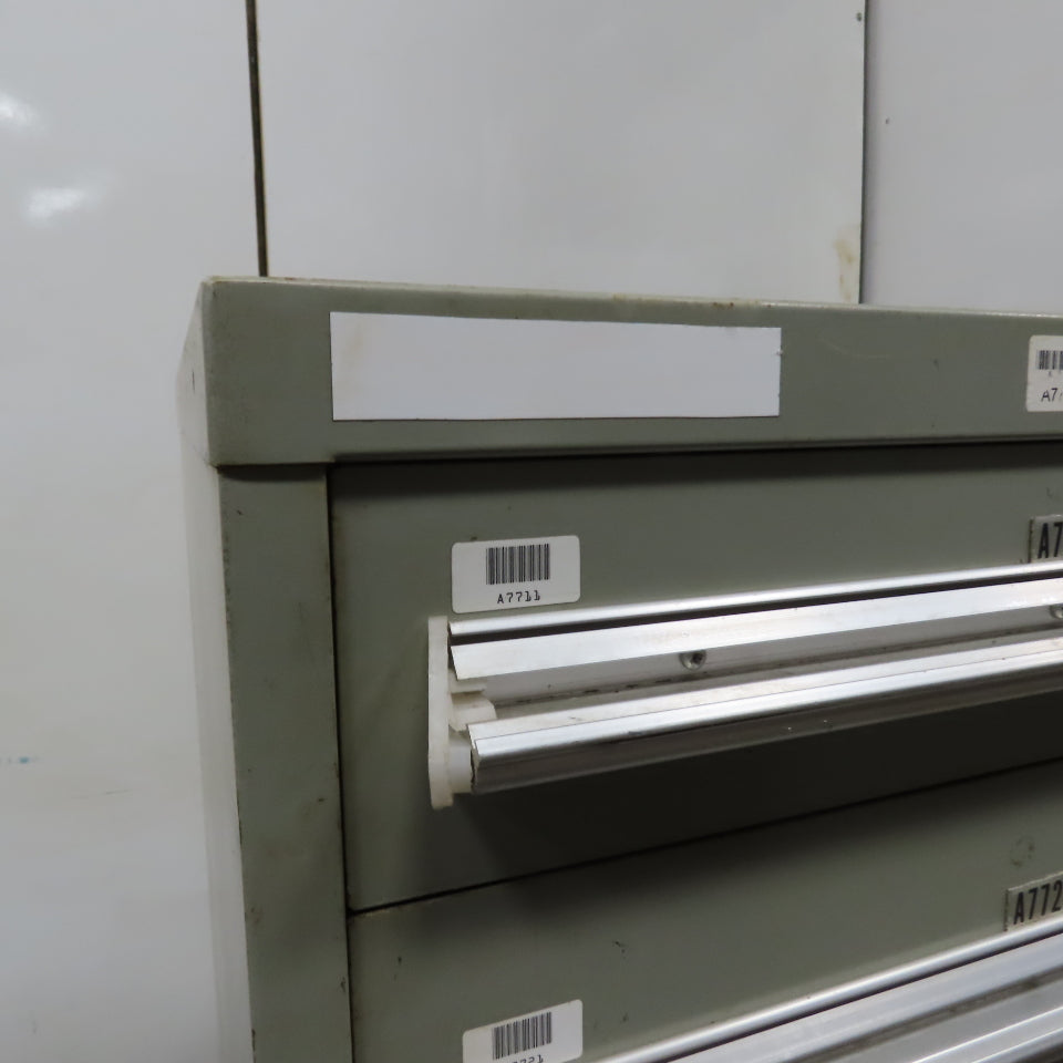 Stanley Vidmar 8 Drawer Small Parts Tools Storage Shop Cabinet 22.5" x 28" x 59"