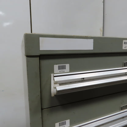 Stanley Vidmar 8 Drawer Small Parts Tools Storage Shop Cabinet 22.5" x 28" x 59"