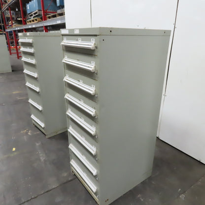 Stanley Vidmar 8 Drawer Small Parts Tools Storage Shop Cabinet 22.5" x 28" x 59"