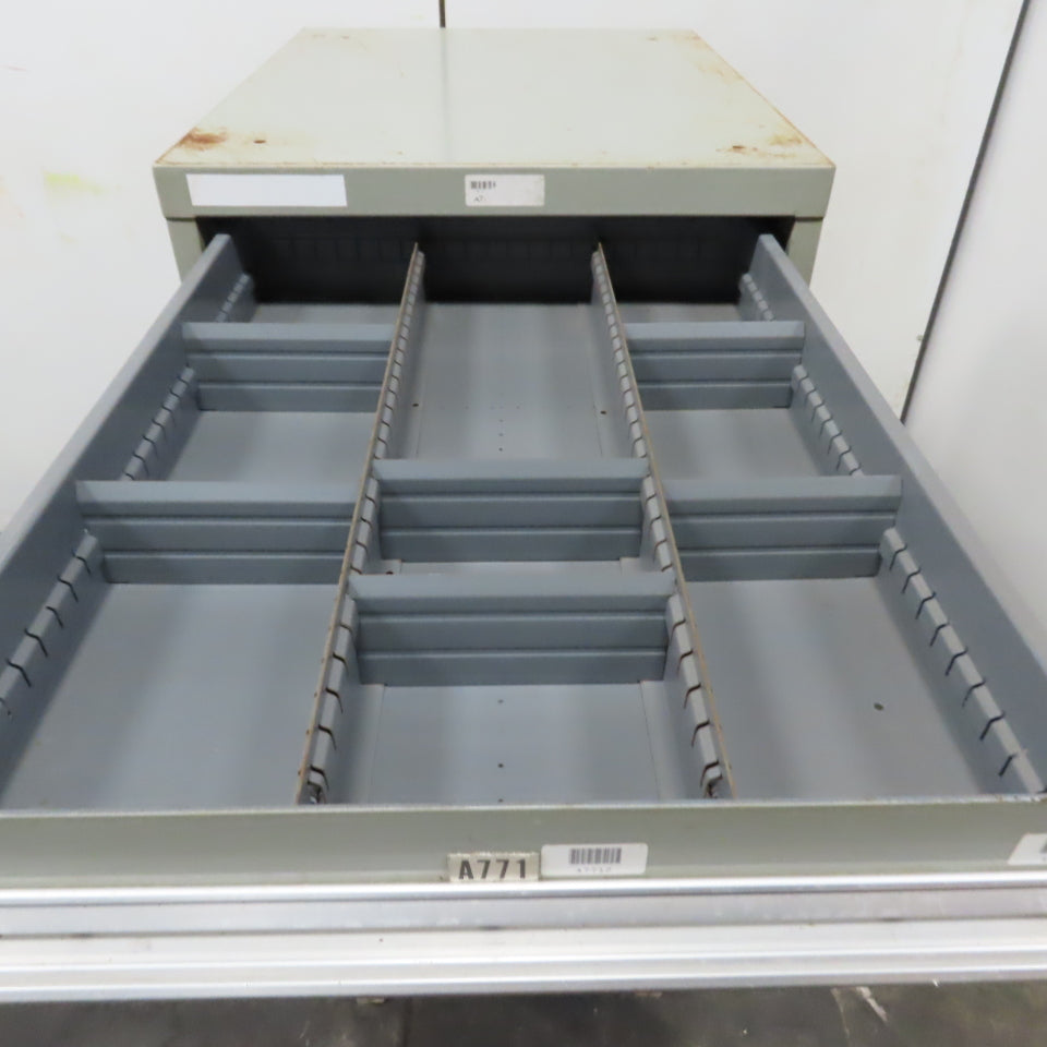 Stanley Vidmar 8 Drawer Small Parts Tools Storage Shop Cabinet 22.5" x 28" x 59"