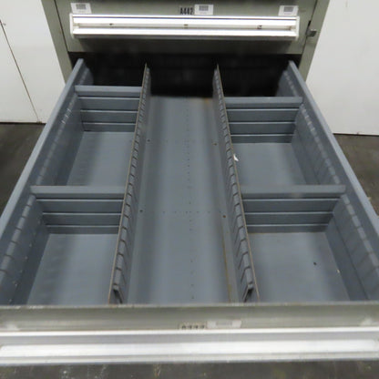 Stanley Vidmar 7 Drawer Small Parts Tools Storage Shop Cabinet 22.5" x 28" x 59"