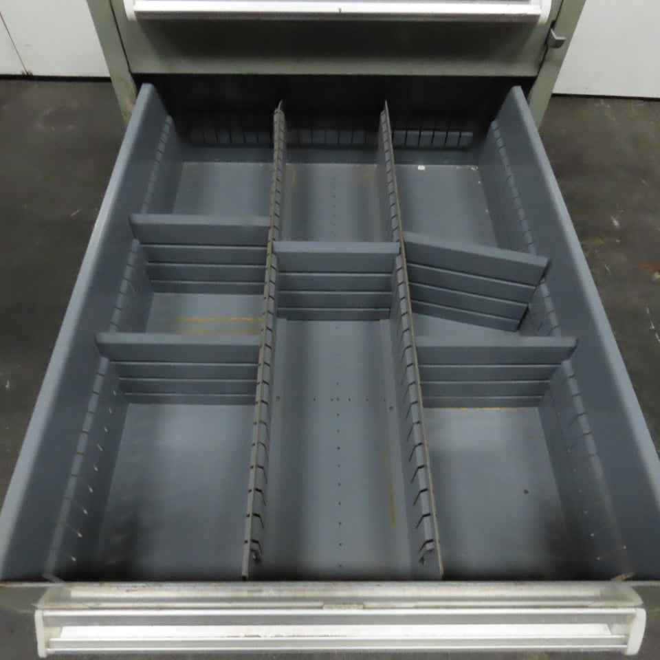 Stanley Vidmar 7 Drawer Small Parts Tools Storage Shop Cabinet 22.5" x 28" x 59"