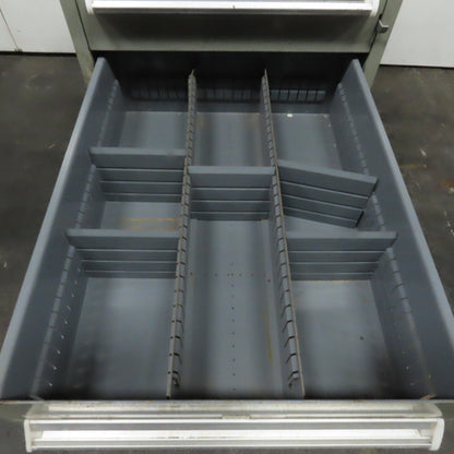 Stanley Vidmar 7 Drawer Small Parts Tools Storage Shop Cabinet 22.5" x 28" x 59"