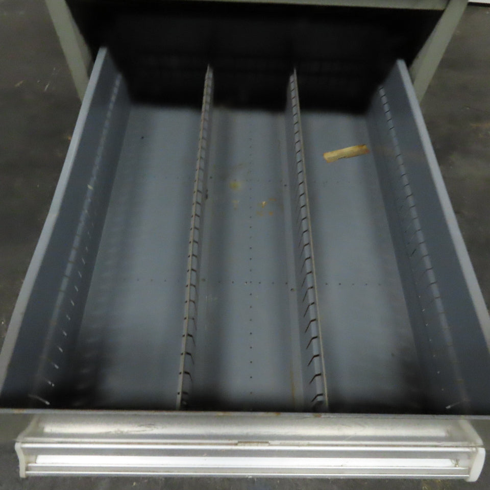 Stanley Vidmar 7 Drawer Small Parts Tools Storage Shop Cabinet 22.5" x 28" x 59"