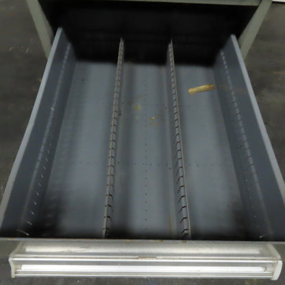 Stanley Vidmar 7 Drawer Small Parts Tools Storage Shop Cabinet 22.5" x 28" x 59"