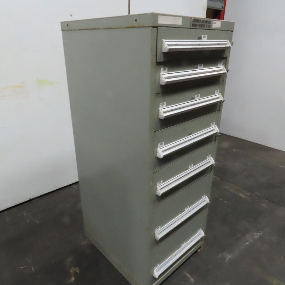 Stanley Vidmar 7 Drawer Small Parts Tools Storage Shop Cabinet 22.5" x 28" x 59"