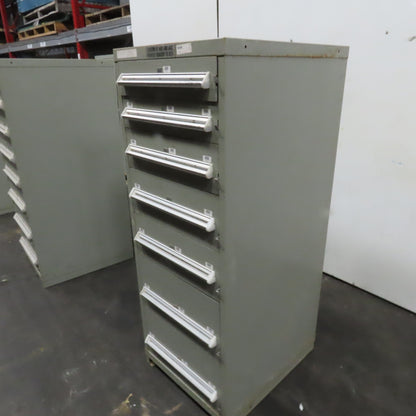 Stanley Vidmar 7 Drawer Small Parts Tools Storage Shop Cabinet 22.5" x 28" x 59"