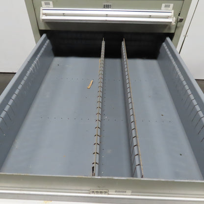 Stanley Vidmar 8 Drawer Small Parts Tools Storage Shop Cabinet 22.5" x 28" x 59"