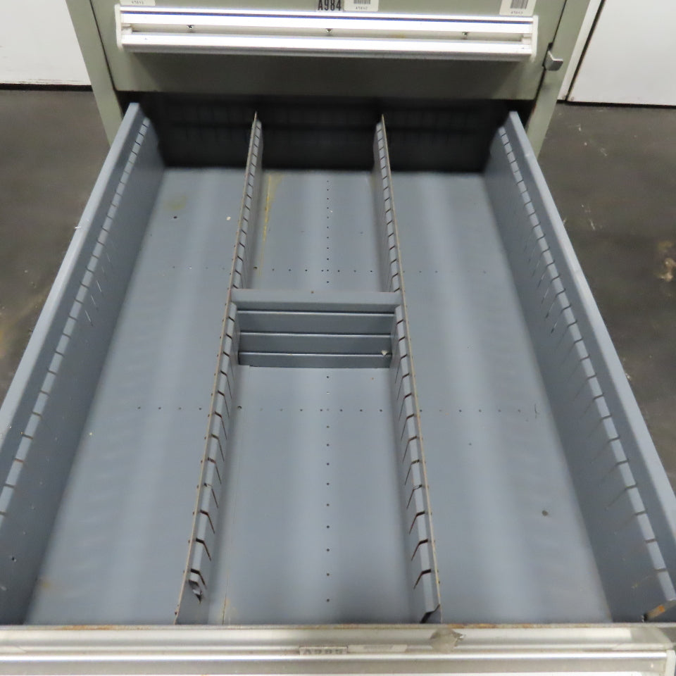 Stanley Vidmar 8 Drawer Small Parts Tools Storage Shop Cabinet 22.5" x 28" x 59"