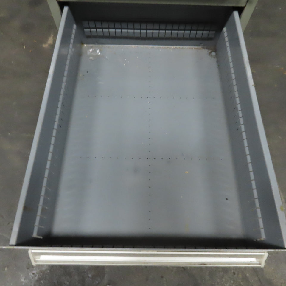 Stanley Vidmar 8 Drawer Small Parts Tools Storage Shop Cabinet 22.5" x 28" x 59"