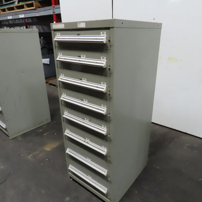 Stanley Vidmar 8 Drawer Small Parts Tools Storage Shop Cabinet 22.5" x 28" x 59"