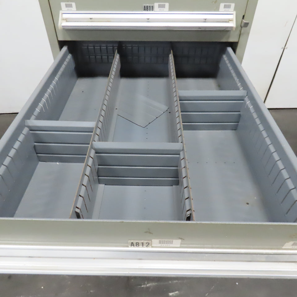 Stanley Vidmar 8 Drawer Small Parts Tools Storage Shop Cabinet 22.5" x 28" x 59"